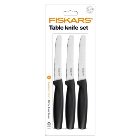 Table knife set, black